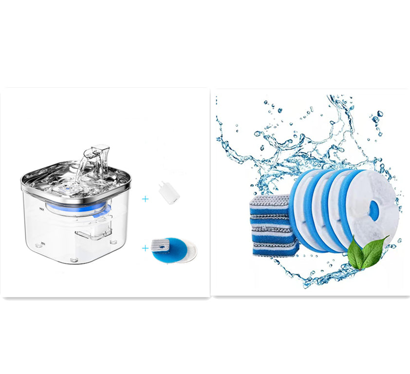 304 Stainless Steel Pet Water Fountain – 2L Auto Pump (view 5)