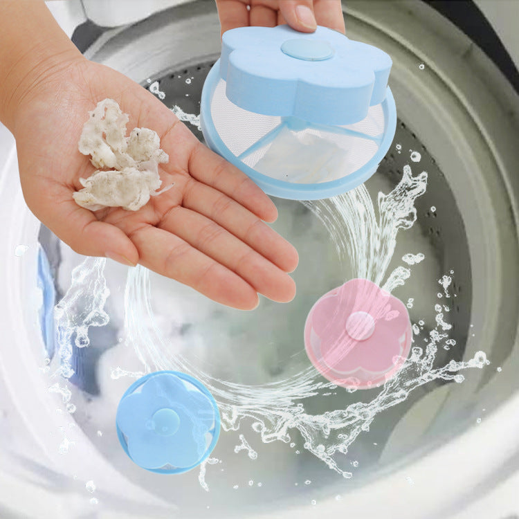 Washing Machine Floating Hair Filter – Flower Design