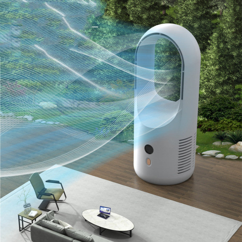 Bladeless Desktop Fan – USB Rechargeable with LED Display (view 4)