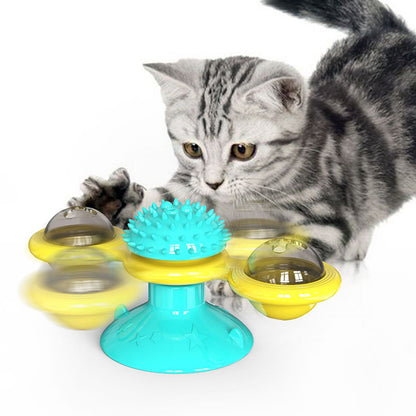 Cat Rotating Windmill Toy – Scratch, Teeth & Play (view 2)
