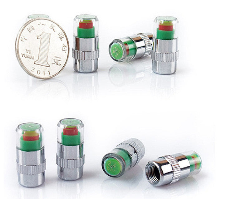 Tyre Pressure Warning Valve Caps – Set of 4 – Silver (view 3)
