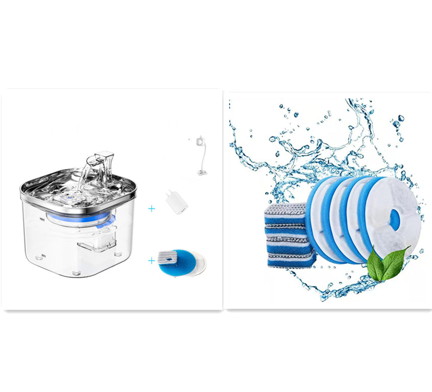 304 Stainless Steel Pet Water Fountain – 2L Auto Pump (view 7)