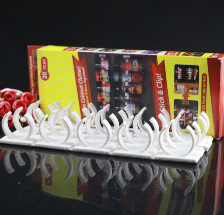 Clip N Store Adhesive Spice Rack – Space-Saving Bottle Holder (view 9)