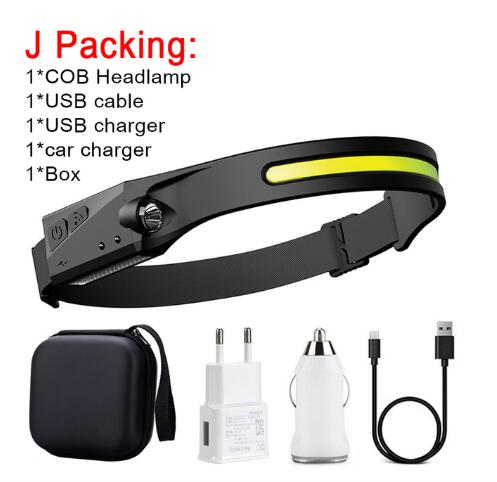 USB Rechargeable COB LED Headlamp – Wave Sensor 350lm (view 7)