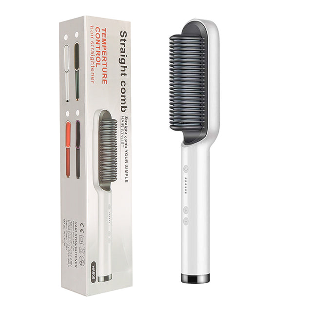2-in-1 Hair Straightener & Curling Brush – Negative Ion (view 2)