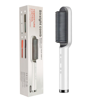 2-in-1 Hair Straightener & Curling Brush – Negative Ion (view 2)