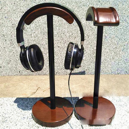 Solid Wood & Metal Headphone Stand – Desktop Holder