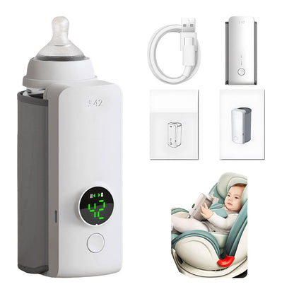 Portable Baby Bottle Warmer – USB Wireless 42°C