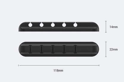 Silicone Desktop Cable Organiser – USB & Headphone Clips (view 9)