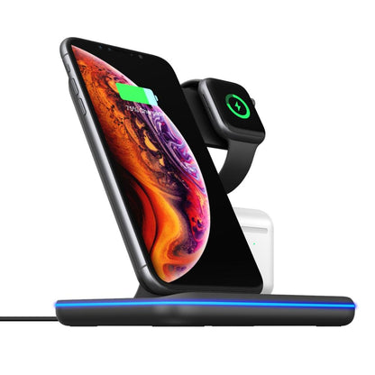 3-in-1 Wireless Charger Stand for Phone, Watch & Earphones (view 10)