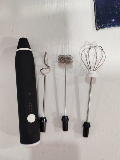 USB Rechargeable Electric Milk Frother – 3-Speed Whisk (view 3)