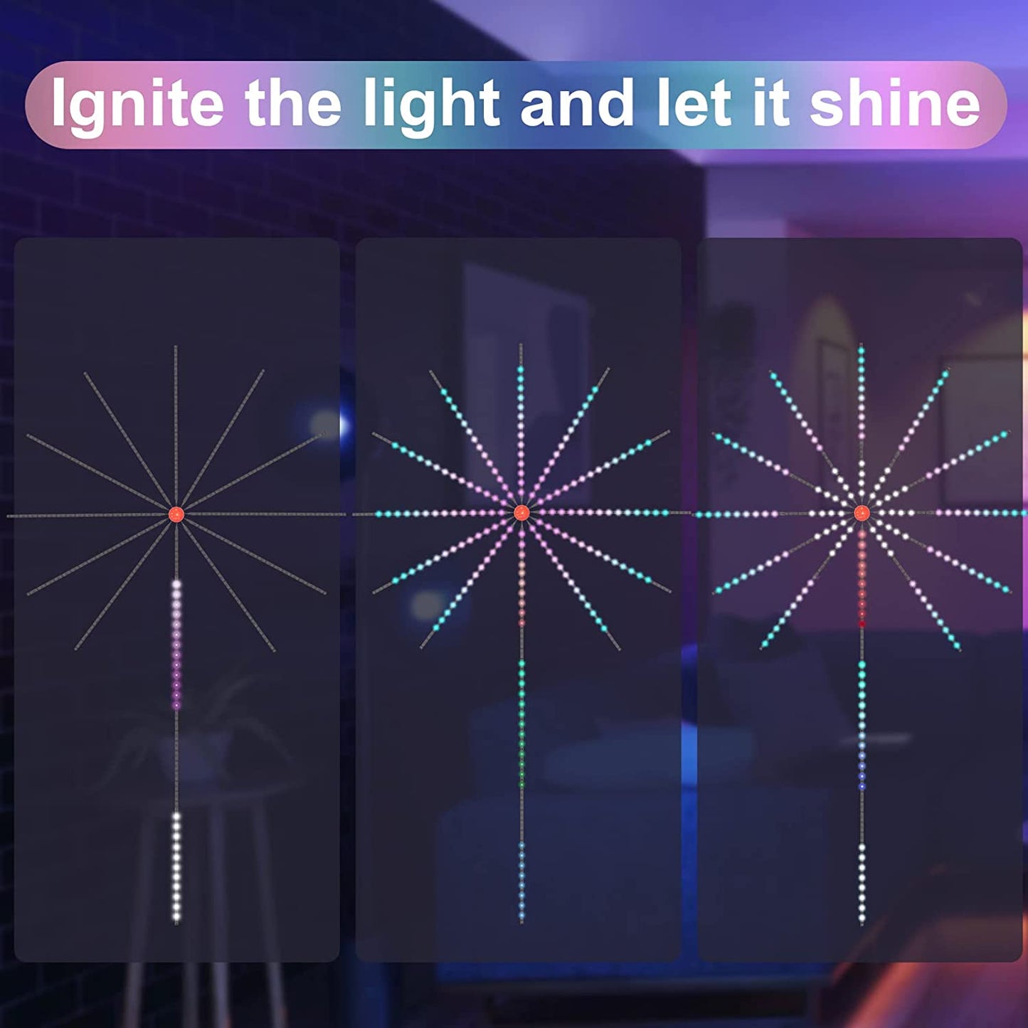 Firework LED Strip Lights – Music Sync & Remote Control (view 5)