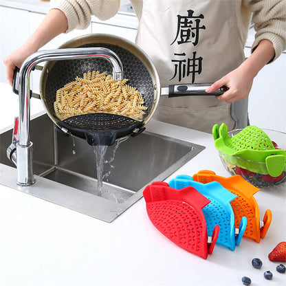 Silicone Pot Side Drain Stopper – Spill-Proof Strainer (view 4)