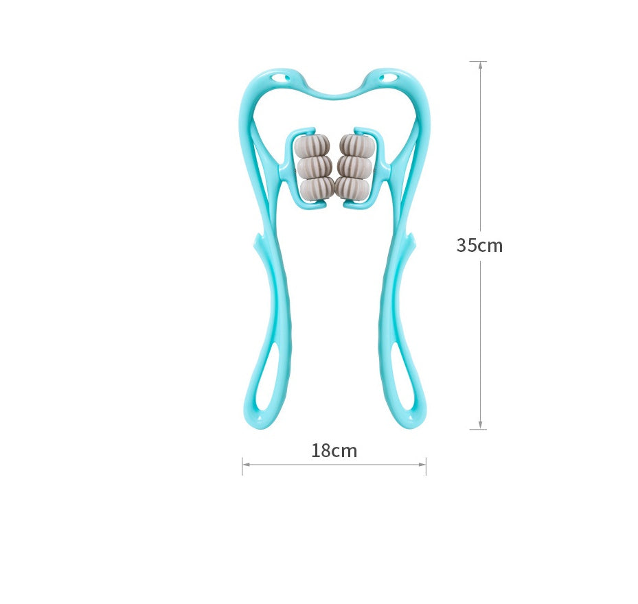 6-Roller Cervical Neck Massager with Jade Scraping Board (view 4)