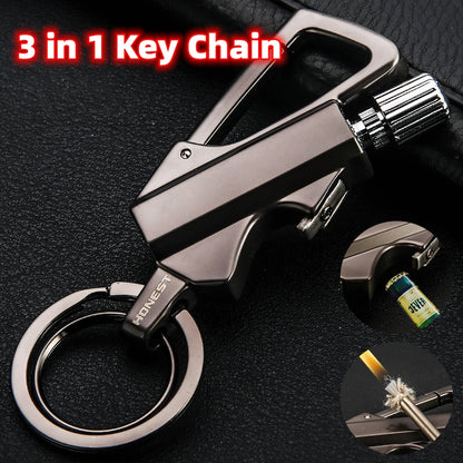 Metal Keychain Flint Lighter – EDC Survival Multi-Tool (view 4)