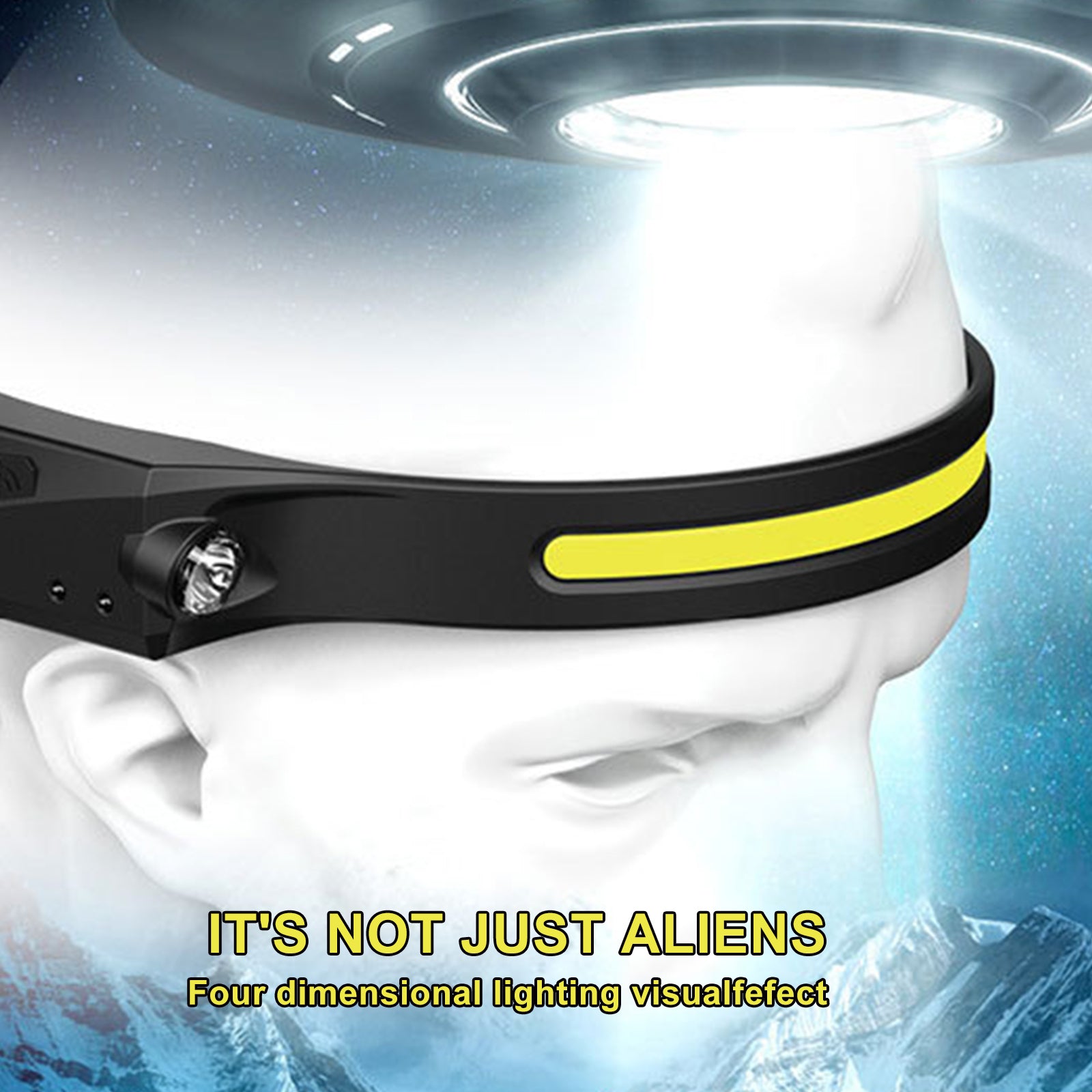 USB Rechargeable COB LED Headlamp – Wave Sensor 350lm (view 3)