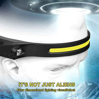 USB Rechargeable COB LED Headlamp – Wave Sensor 350lm (view 3)