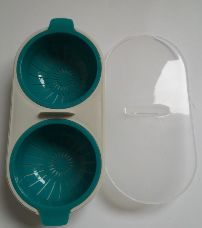 Microwave Egg Poacher – Double Cup Food-Grade Steamer (view 4)