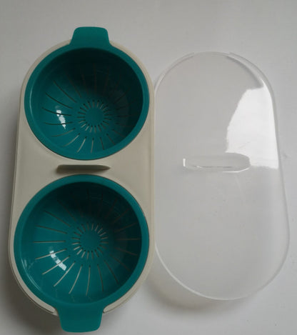 Microwave Egg Poacher – Double Cup Food-Grade Steamer (view 4)