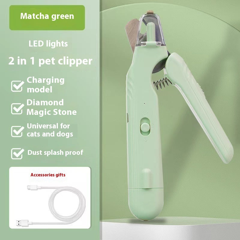 2-in-1 LED Pet Nail Clipper & Grinder – USB Rechargeable (view 11)