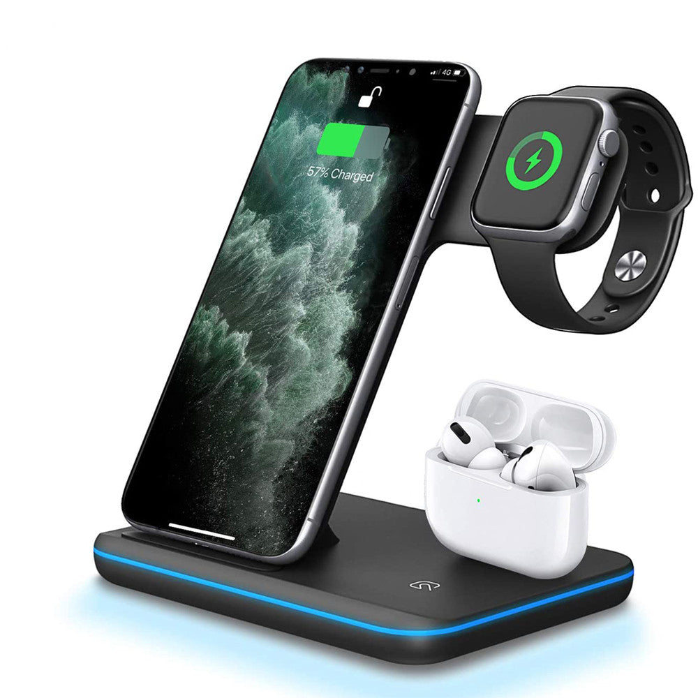 3-in-1 Wireless Charger Stand for Phone, Watch & Earphones (view 3)