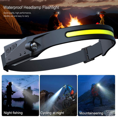 USB Rechargeable COB LED Headlamp – Wave Sensor 350lm (view 8)