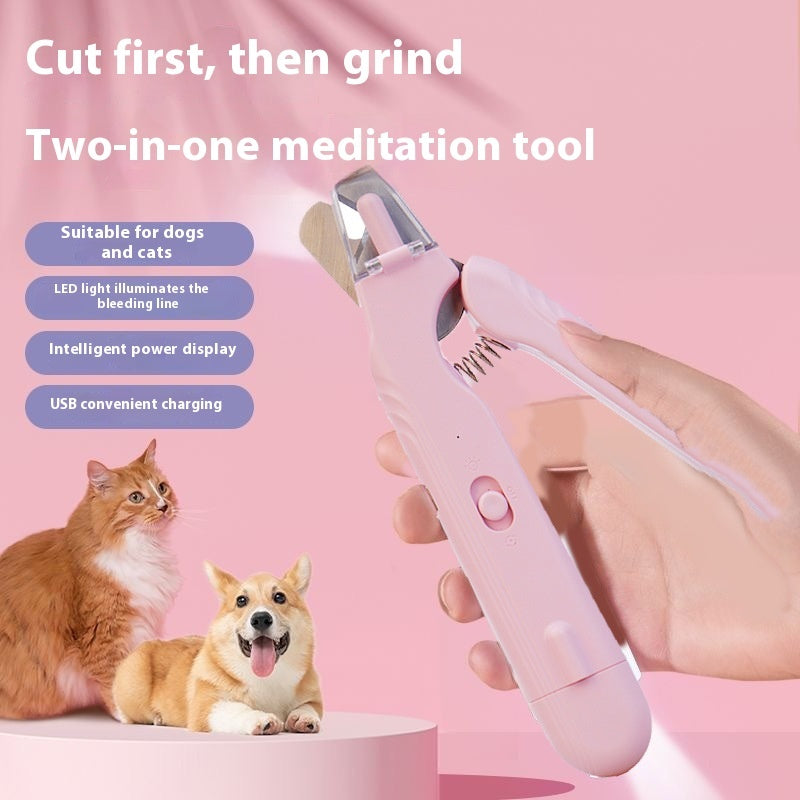 2-in-1 LED Pet Nail Clipper & Grinder – USB Rechargeable (view 7)