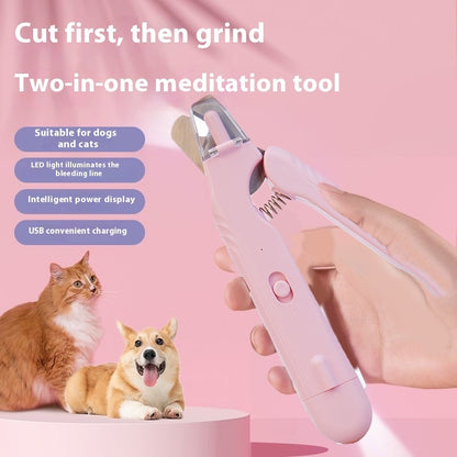 2-in-1 LED Pet Nail Clipper & Grinder – USB Rechargeable (view 7)