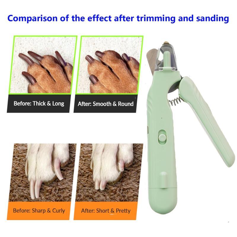 2-in-1 LED Pet Nail Clipper & Grinder – USB Rechargeable (view 2)