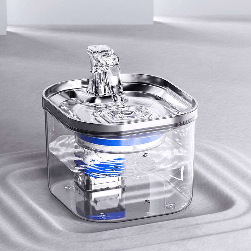304 Stainless Steel Pet Water Fountain – 2L Auto Pump (view 2)