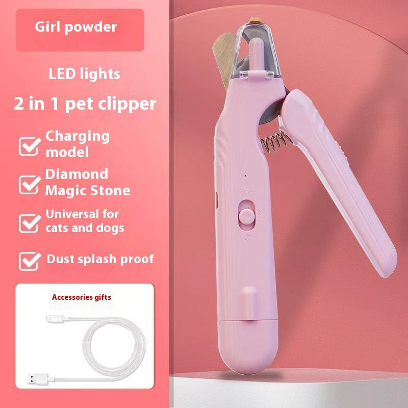 2-in-1 LED Pet Nail Clipper & Grinder – USB Rechargeable (view 12)