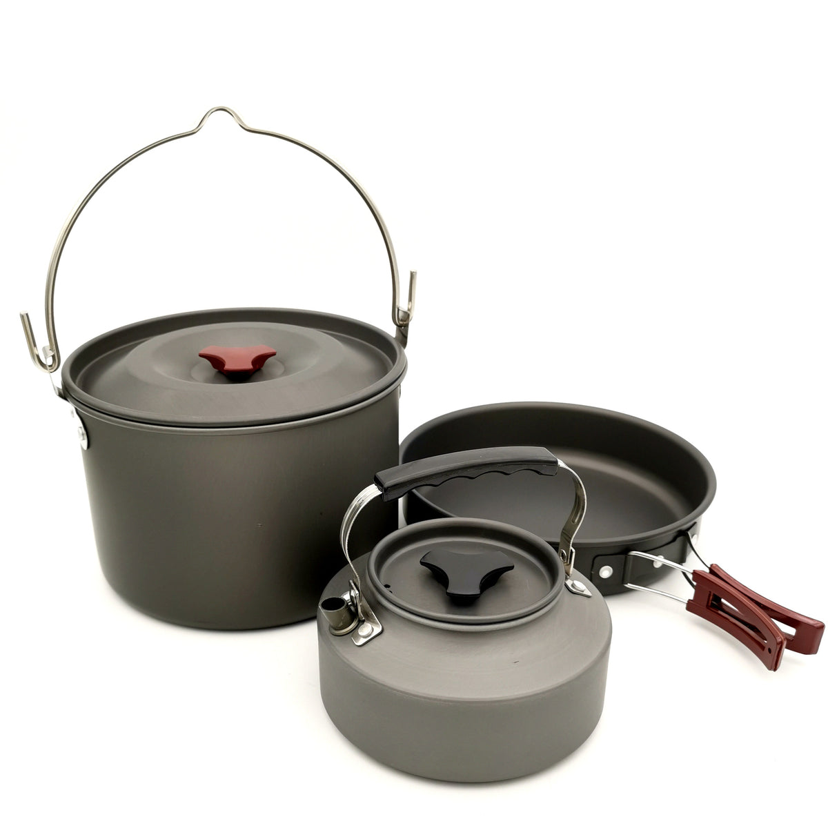 Aluminium Alloy Camping Cookware Set with Teapot (view 3)