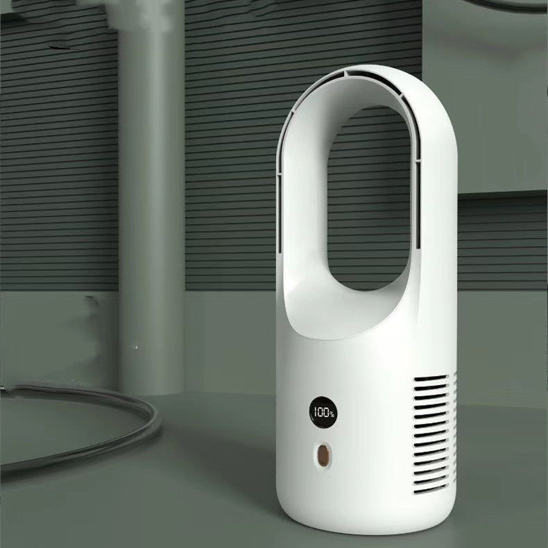 Bladeless Desktop Fan – USB Rechargeable with LED Display (view 5)