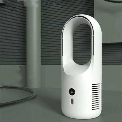 Bladeless Desktop Fan – USB Rechargeable with LED Display (view 5)