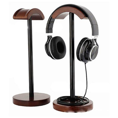 Solid Wood & Metal Headphone Stand – Desktop Holder (view 4)
