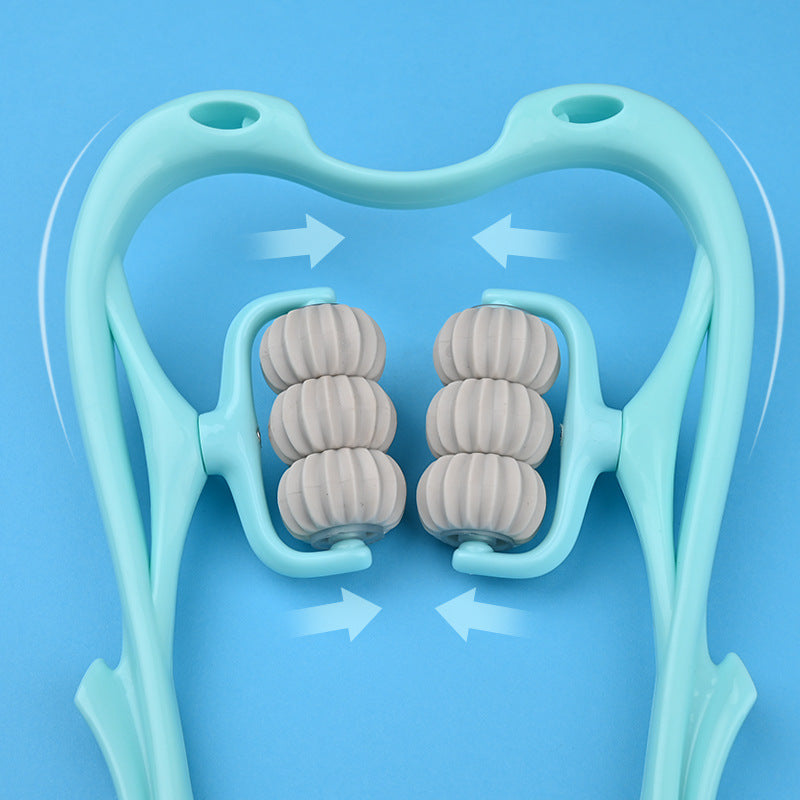 6-Roller Cervical Neck Massager with Jade Scraping Board (view 7)